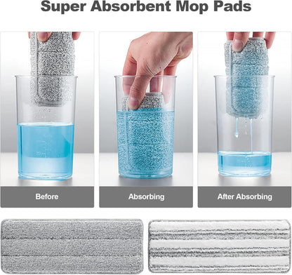 JOYMOOP Flache Mikrofaser Wischmopp-Pads Ersatz waschbar 33cm