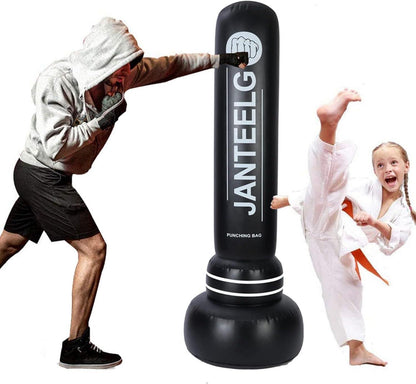 Boxsack Kinder Stehend 180cm Aufblasbar für Karate MMA Taekwondo