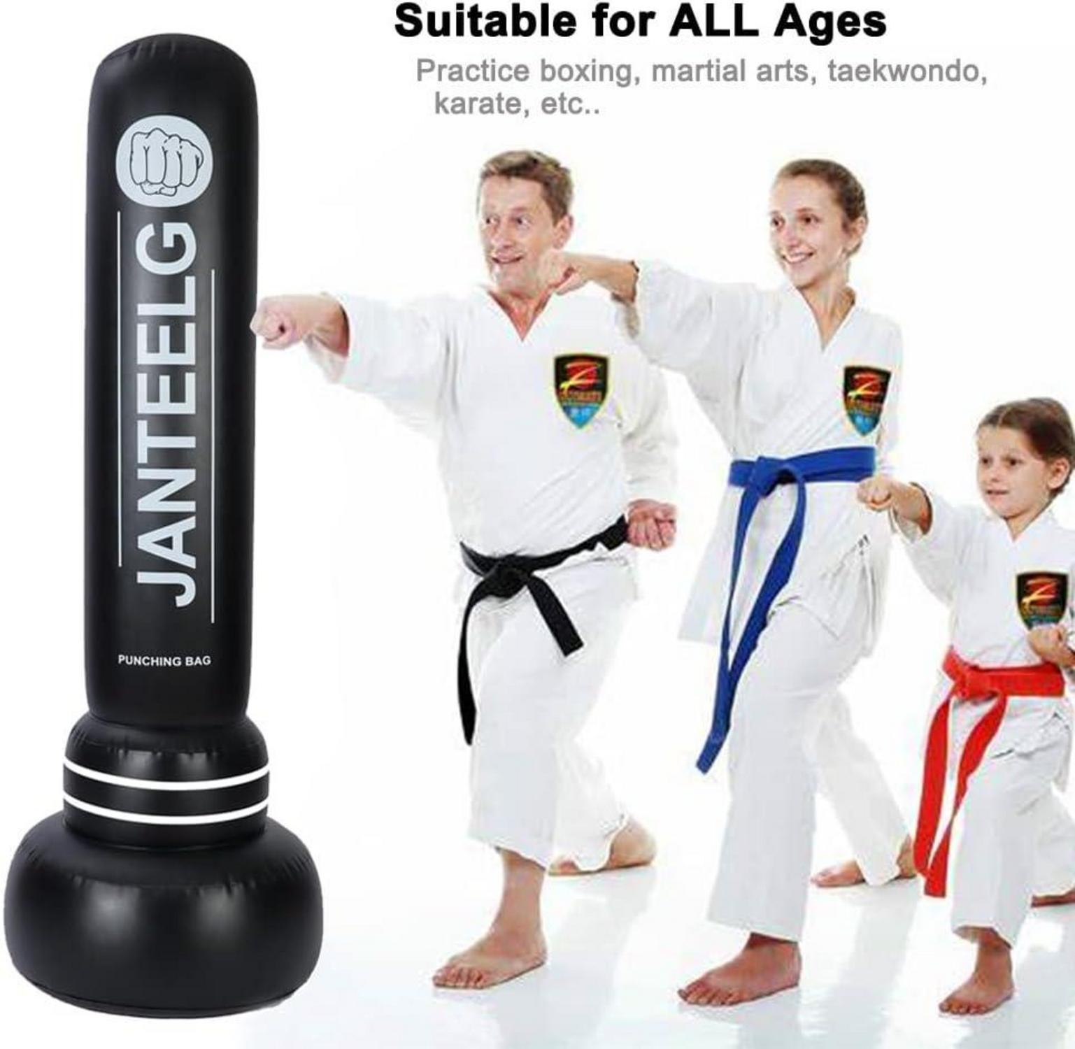 180cm Boxsack Kinder Stehend Freistehend Aufblasbar für Karate Taekwondo MMA