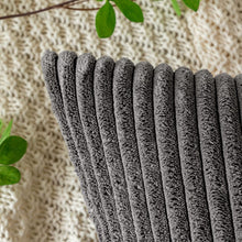 Kordsamt Kissenbezug 30x50 cm Grau 2er Set