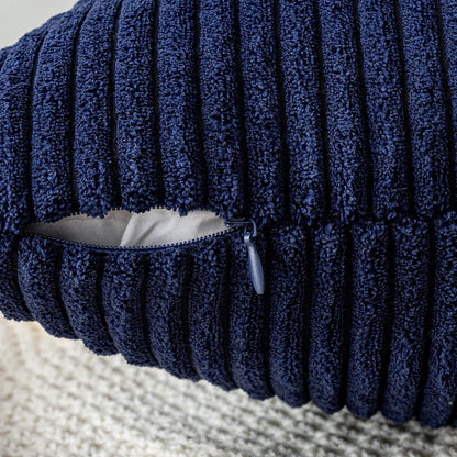 Kordsamt Kissenbezug Dekorative Zierkissen 40x40cm Navy Blau