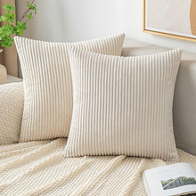 Kordsamt Kissenbezug 45x45cm Dekorative Sofakissen Beige
