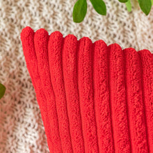 EMEMA Kordsamt Kissenbezug 50x50 cm Dekokissen Rot Set 2
