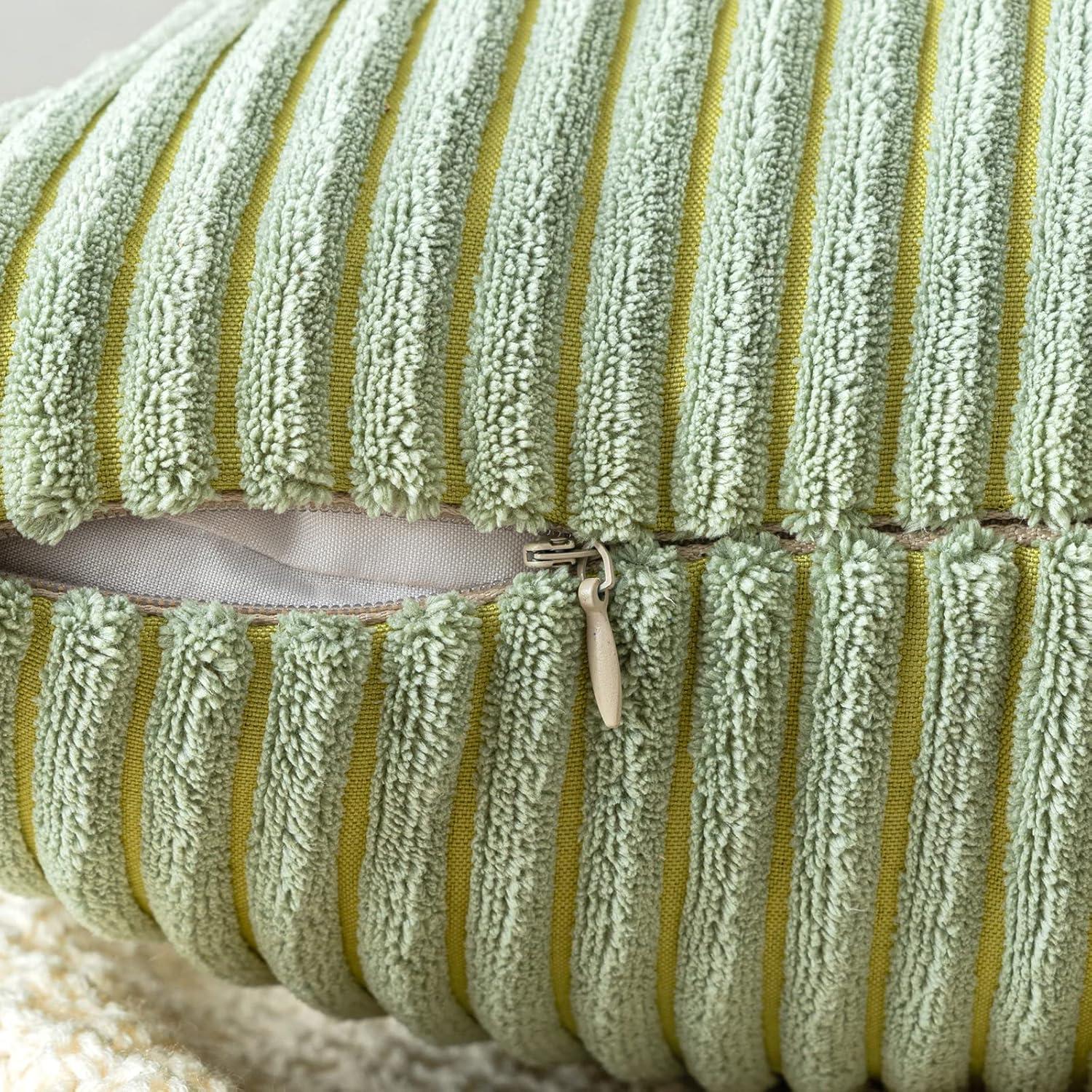 Zierkissenbezug Kordsamt Dekokissen Sofakissen 30x50cm Bohnengrün