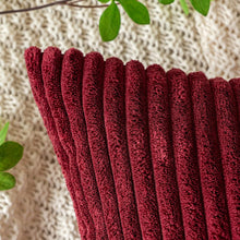 EMEMA Kordsamt Kissenbezug 50x50 cm WeinRot - 2er Set