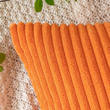 Herbst Kordsamt Kissenbezug 50x50cm Orange 2er-Set