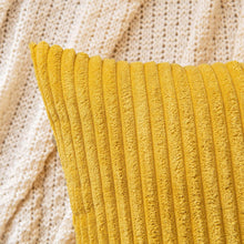 EMEMA Herbst Kordsamt Kissenbezug 30x50cm Strohgelb 2er Set