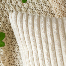 EMEMA Kordsamt Zierkissenbezug 30x50 cm Beige 2er Set