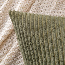 Kissenbezug Kordsamt 30x50 cm Olivgrün 2er Pack