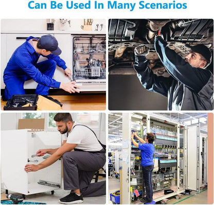 Mini-Ratschenschlüssel 110mm 1/4 Zoll Magnetisch +10 Schraubendreher-Bits