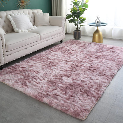 Weicher Hochflor Shaggy Teppich 120x160 cm Rosa Lila
