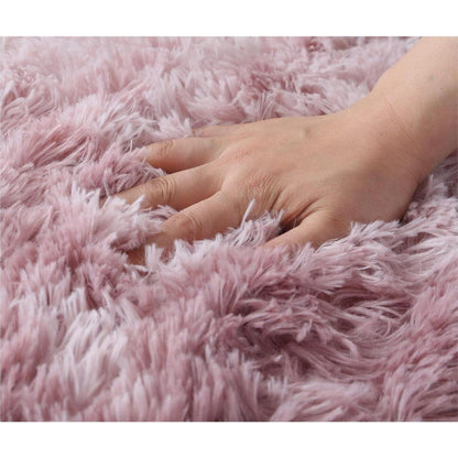 Weicher Hochflor Shaggy Teppich 120x160 cm Rosa Lila