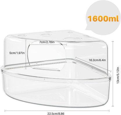 Transparentes Hamster Sandbad für