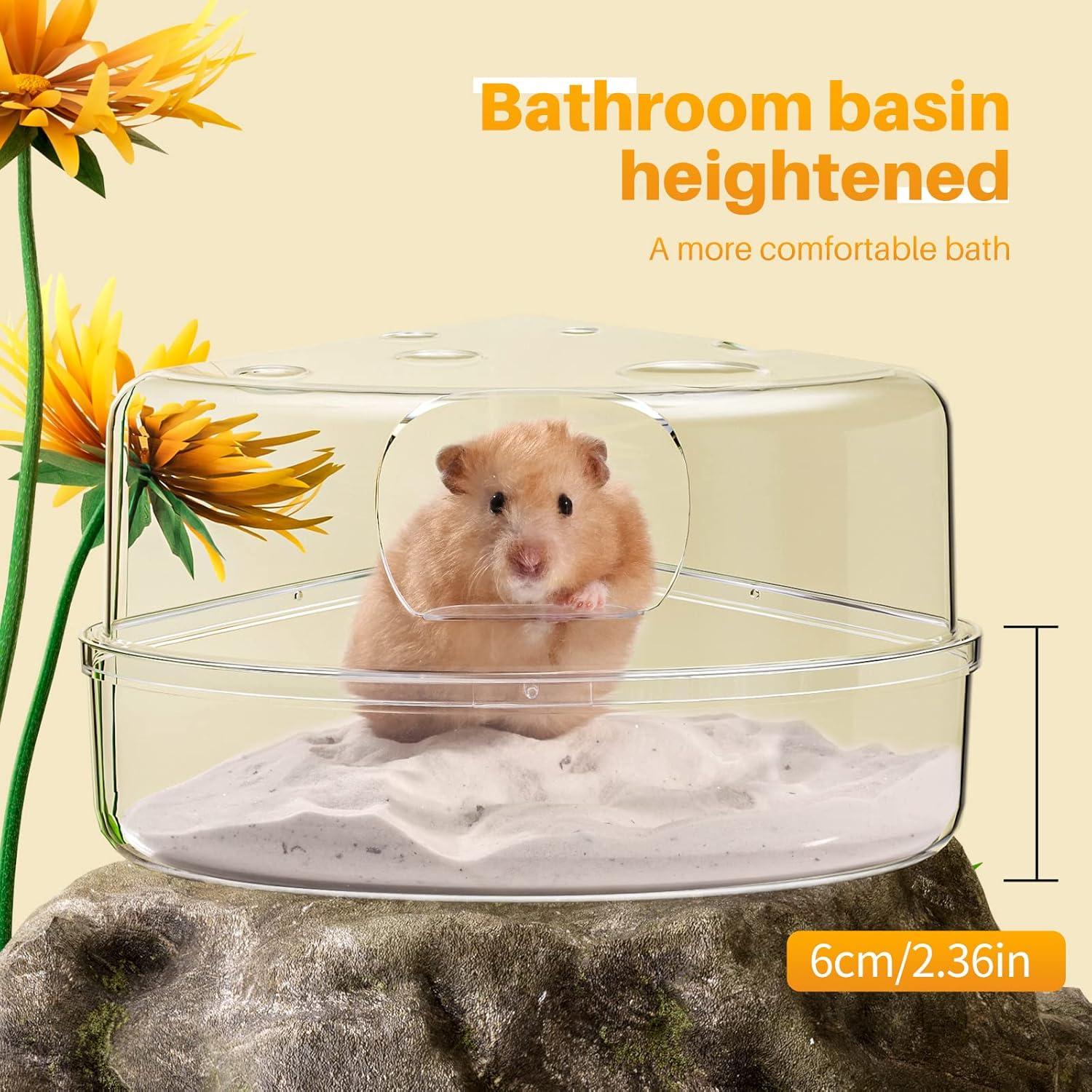 BUCATSTATE Hamster Sandbad Transparent 22.5*16.2*13cm