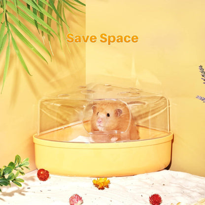 Hamster Sandbad Sandkasten Trockenbad Chinchilla Gerbil Gelb
