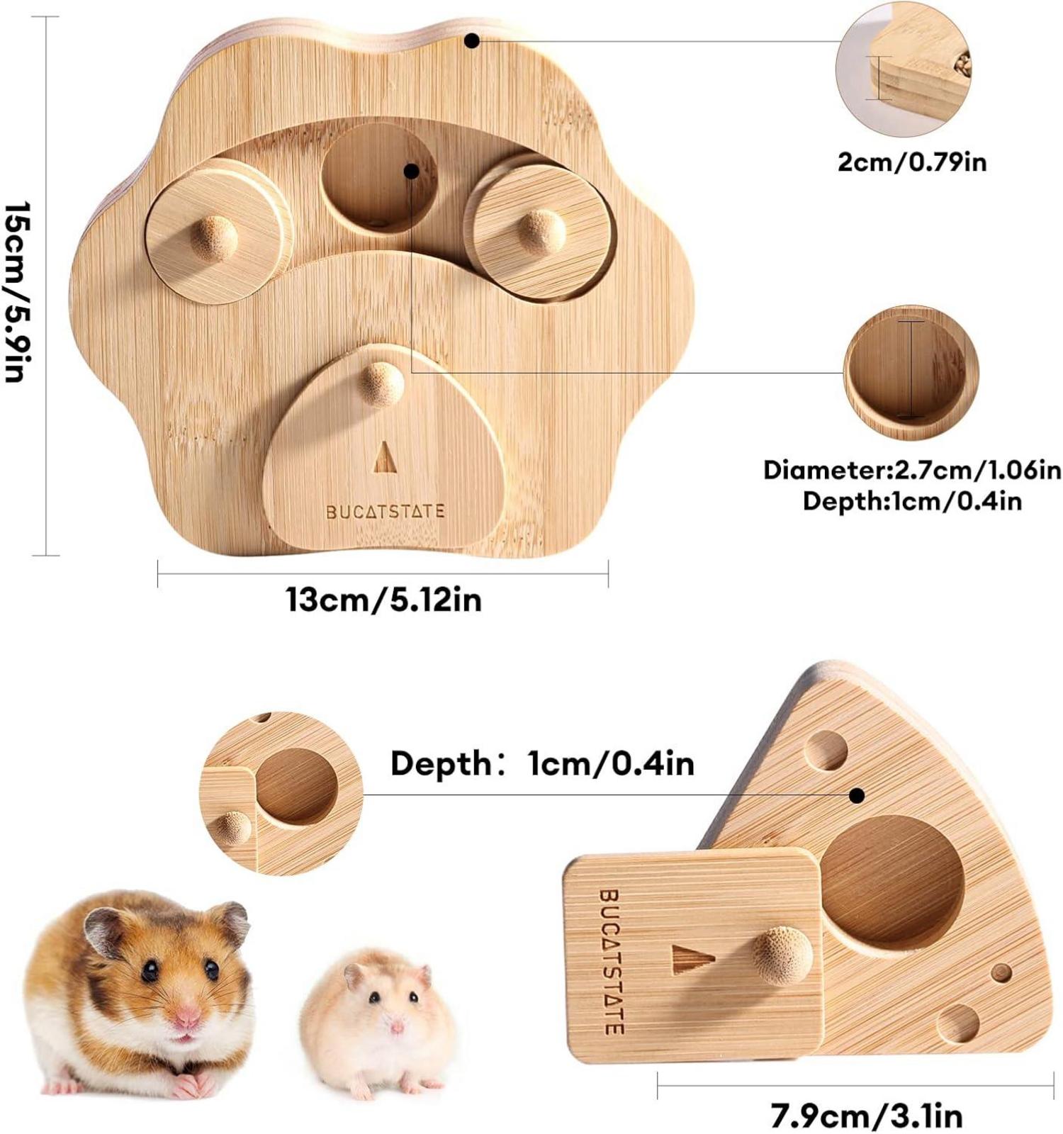 BUCATSTATE Hamster Futtersuchspielzeug Set, Interaktives