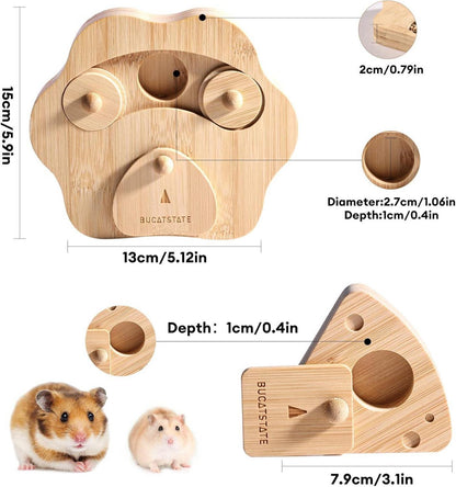 BUCATSTATE Hamster Futtersuchspielzeug Set, Interaktives
