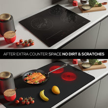 FLASLD Feuerfeste Herdabdeckung 53x75cm Elektroherd Glas