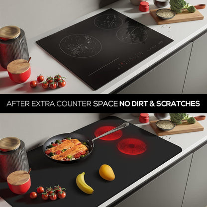 FLASLD Feuerfeste Herdabdeckung 53x75cm Elektroherd Glas