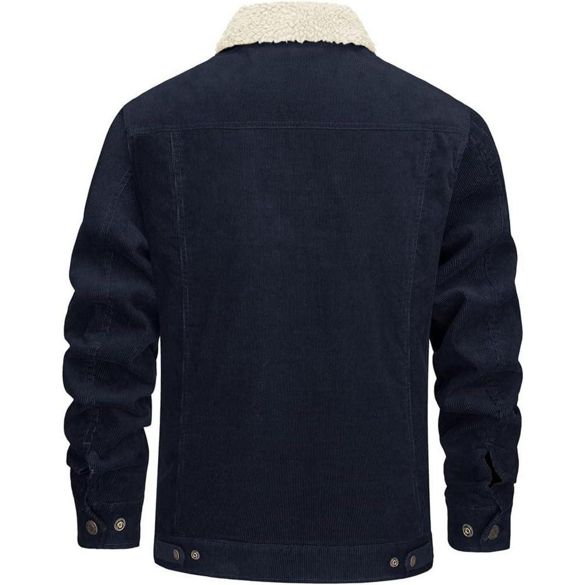 Herren Cordjacke mit Teddyfell-Kragen Navy