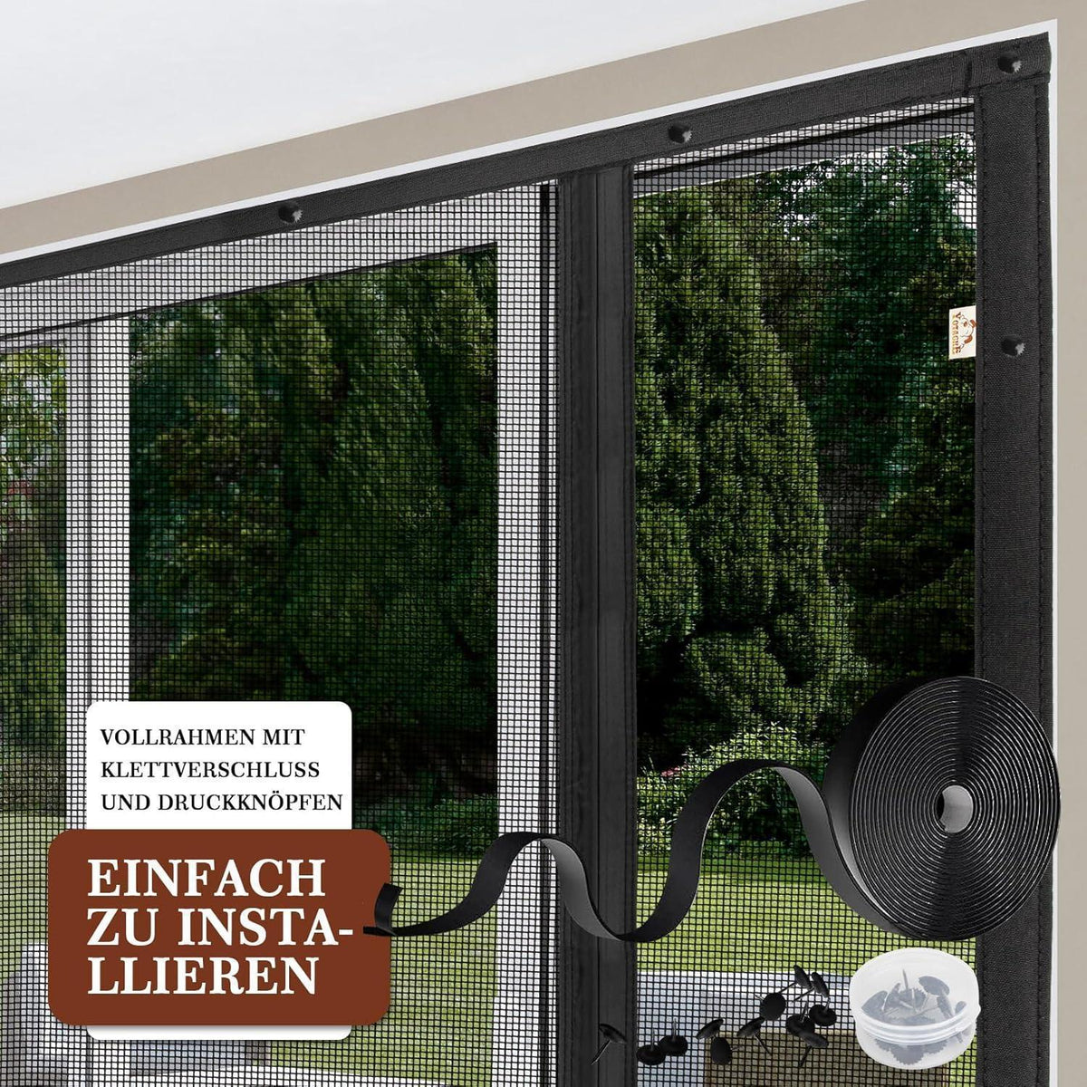 Fliegengitter Tür Magnetisch 160x230cm – Insektenschutz Doppeltür