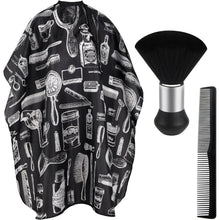 Friseurumhang Set mit Nackenbürste und Kamm, wasserdicht