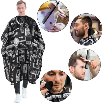 Friseurumhang Set mit Nackenbürste und Kamm, wasserdicht