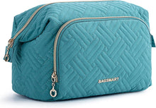 Kosmetiktasche mit Großer Weit Offener Tasche Blau
