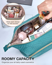 BAGSMART Große Kosmetiktasche Blau wasserabweisend