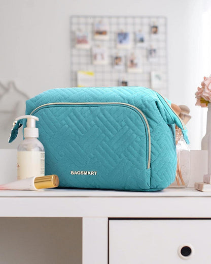 BAGSMART Kosmetiktasche Reise Schminktasche Makeup Bag Blau