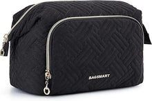 Kosmetiktasche Schwarz für Reisen mit großem Hauptfach
