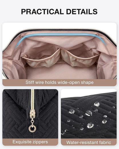 Kosmetiktasche Makeup Bag wasserabweisend großes Hauptfach
