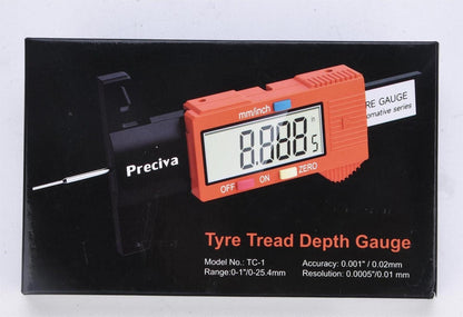 Preciva Reifen Profiltiefenmesser Auto Motorrad LCD 0-25 mm