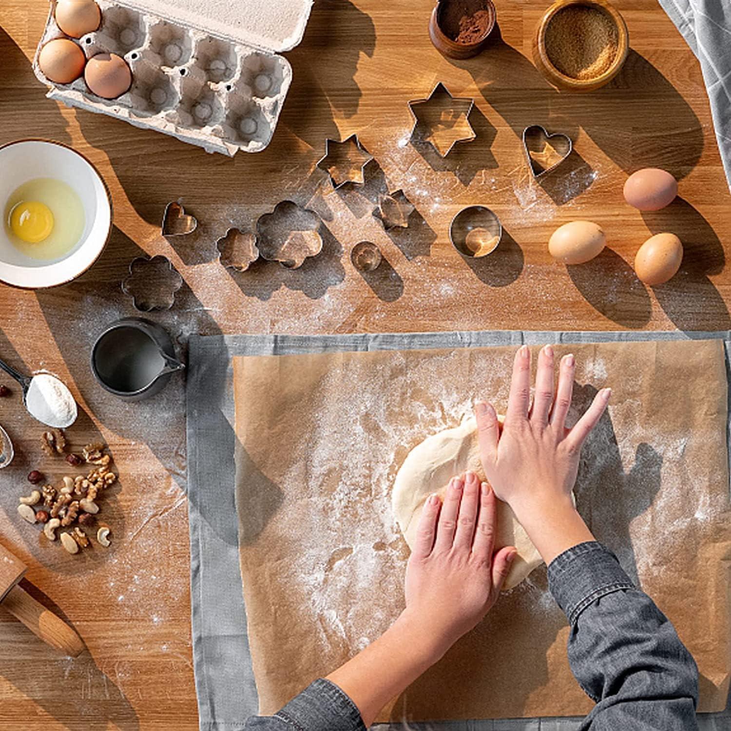 Ausstechformen Set-12 Stück Herz Stern Blüten Kreis Groß Mini Plätzchen DIY Backen