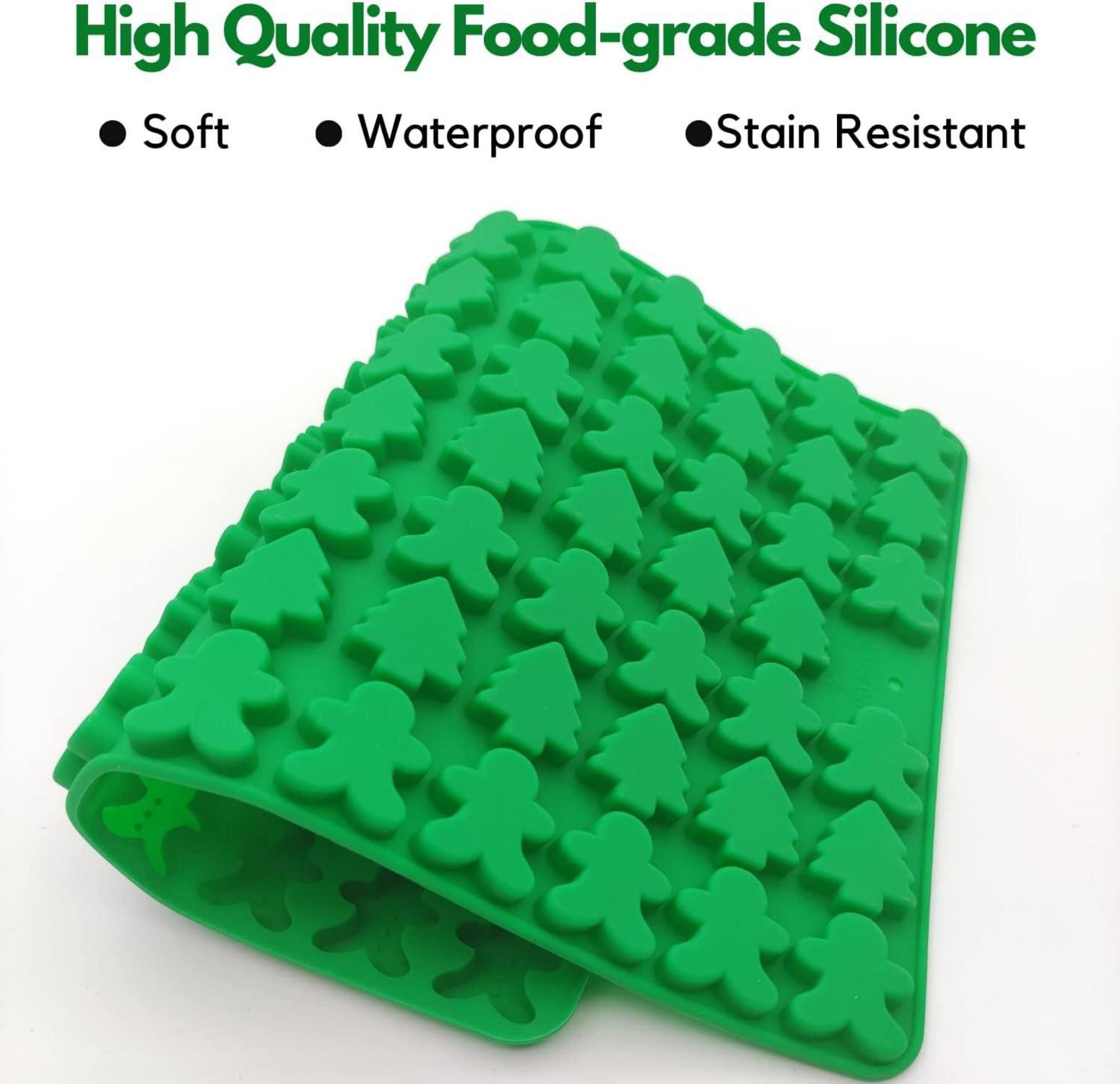 Silikonform Weihnachten 76 Mulden Mini Baumbaiser Süßigkeiten