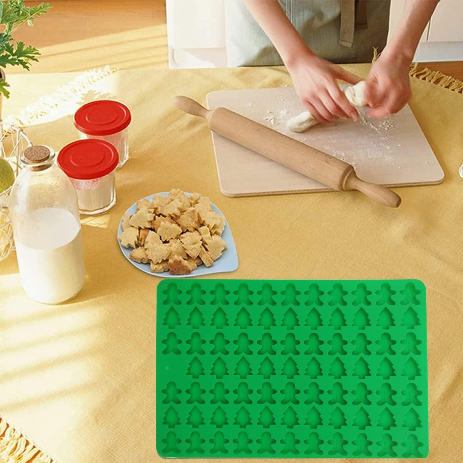 Weihnachts-Silikonform 76 Mulden Mini-Weihnachtsbaum Lebkuchen