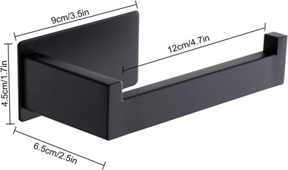 Toilettenpapierhalter selbstklebend Edelstahl Schwarz