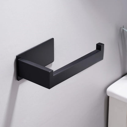 Toilettenpapierhalter ohne Bohren Selbstklebend Edelstahl Schwarz
