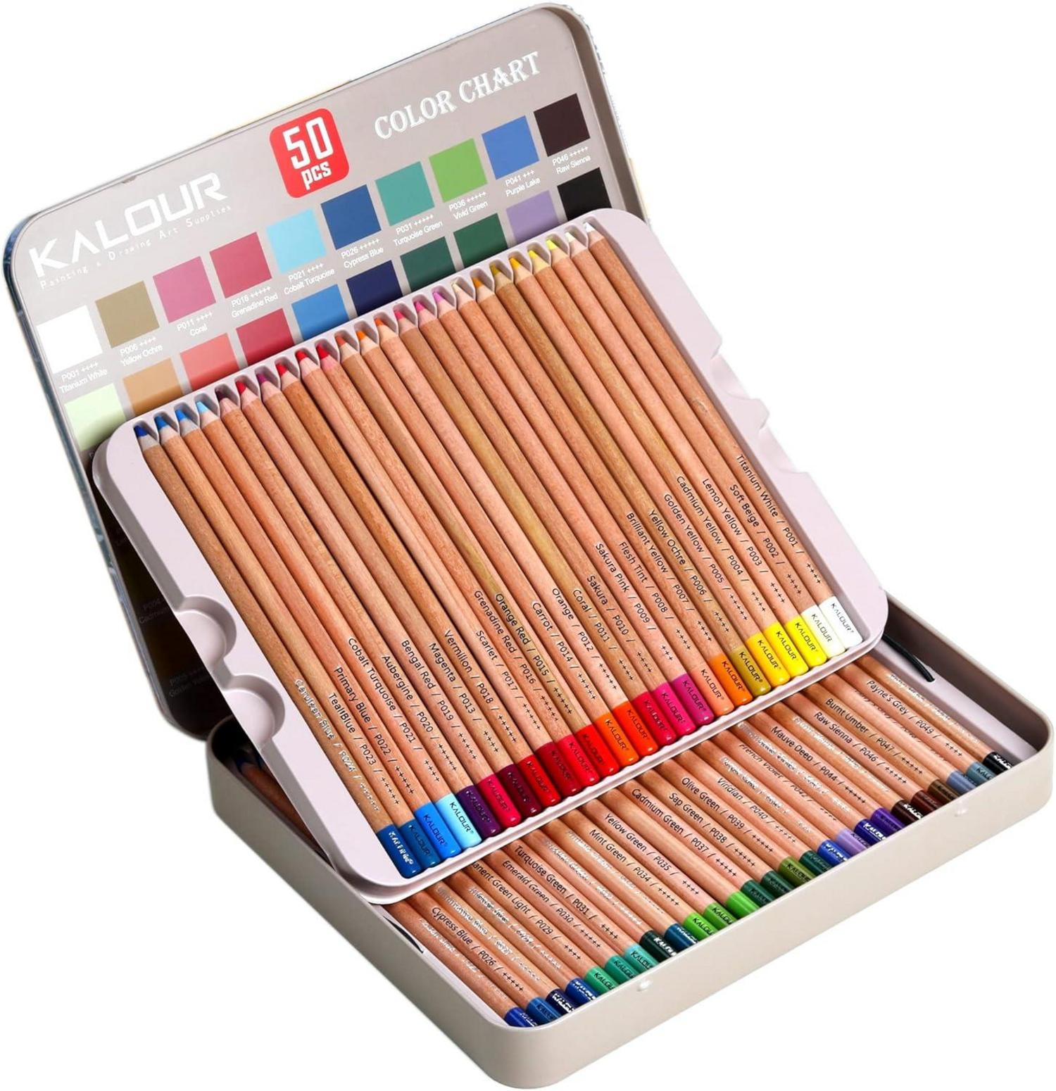 Pastellkreide-Buntstifte Set 50 Farben Kohlestifte Zeichnen Skizzieren