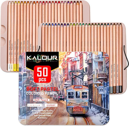 Professionelle Pastellkreide-Buntstifte Set 50 Farben