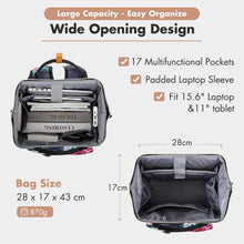 Lekesky Damen Laptop Rucksack 15,6 Zoll Schulrucksack