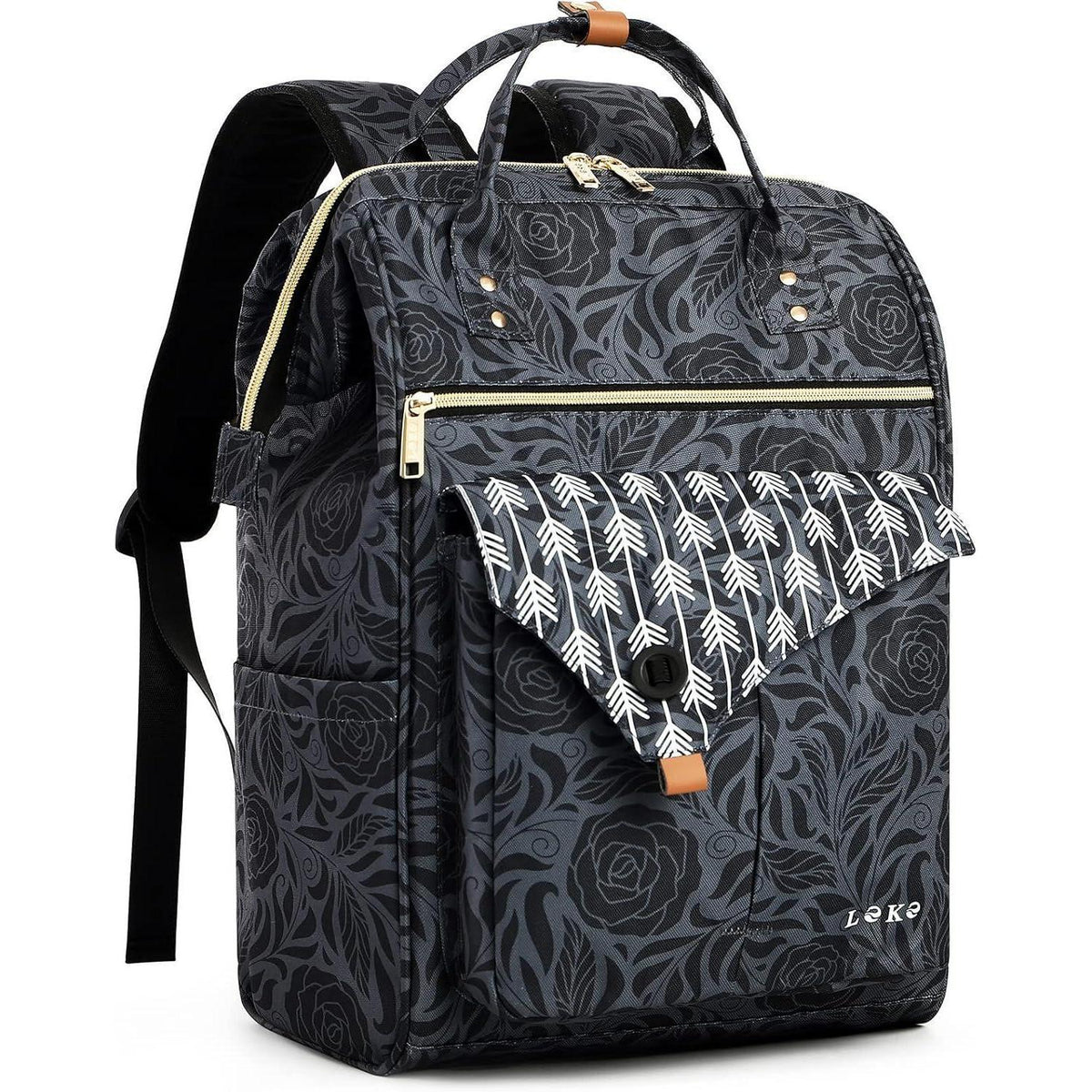 Laptop Rucksack Damen 15,6 Zoll Wasserdicht mit Anti-Diebstahl-Tasche Rose