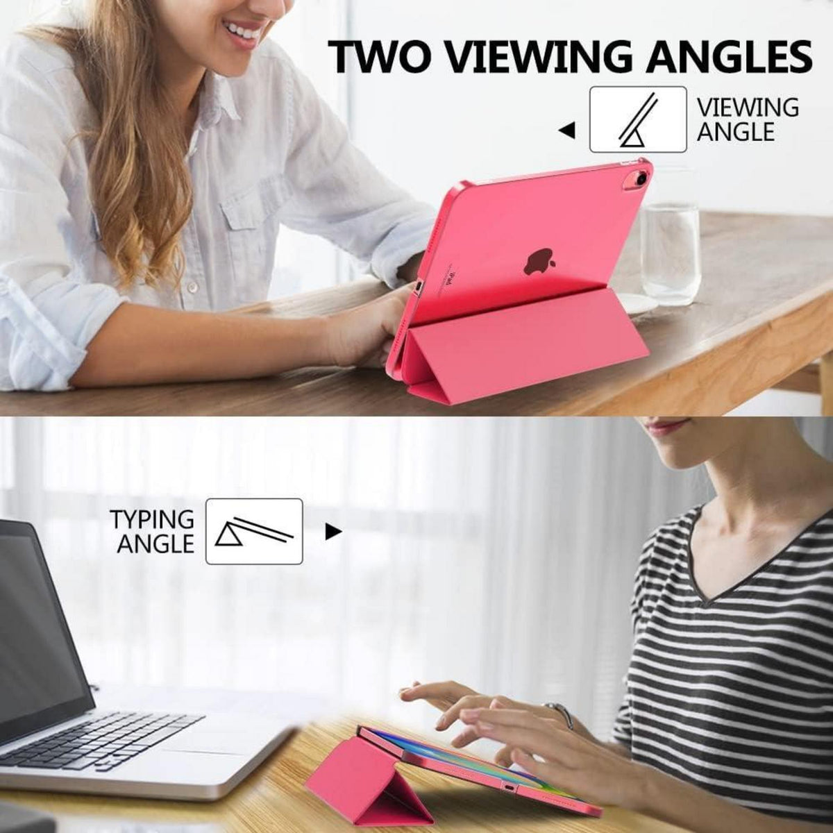 iPad Hülle 11/10. Gen. 2025/2022, Transparent, Wassermelone Rot