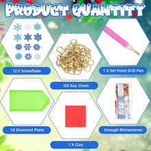 12er Set Weihnachts Schneeflocken Diamant Painting