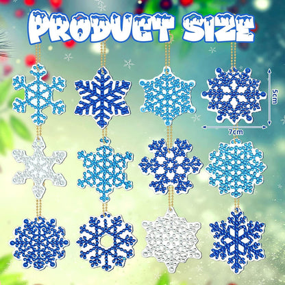 12er Set Weihnachten Diamant Painting Schlüsselanhänger Kit