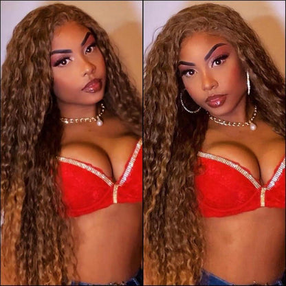 Lockige Auburn Lace Front Perücke – 26 Zoll, Hitzebeständig