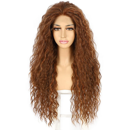 Lockige Auburn Lace Front Perücke – 26 Zoll, Hitzebeständig