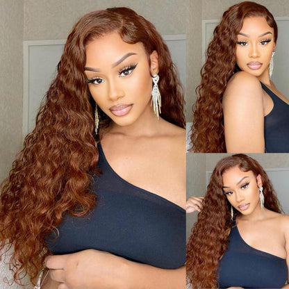 Lockige Auburn Lace Front Perücke – 26 Zoll, Hitzebeständig