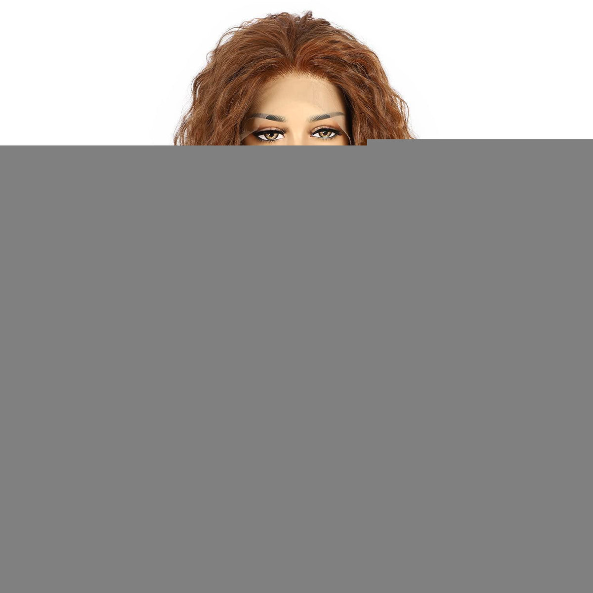 Lockige Auburn Lace Front Perücke – 26 Zoll, Hitzebeständig