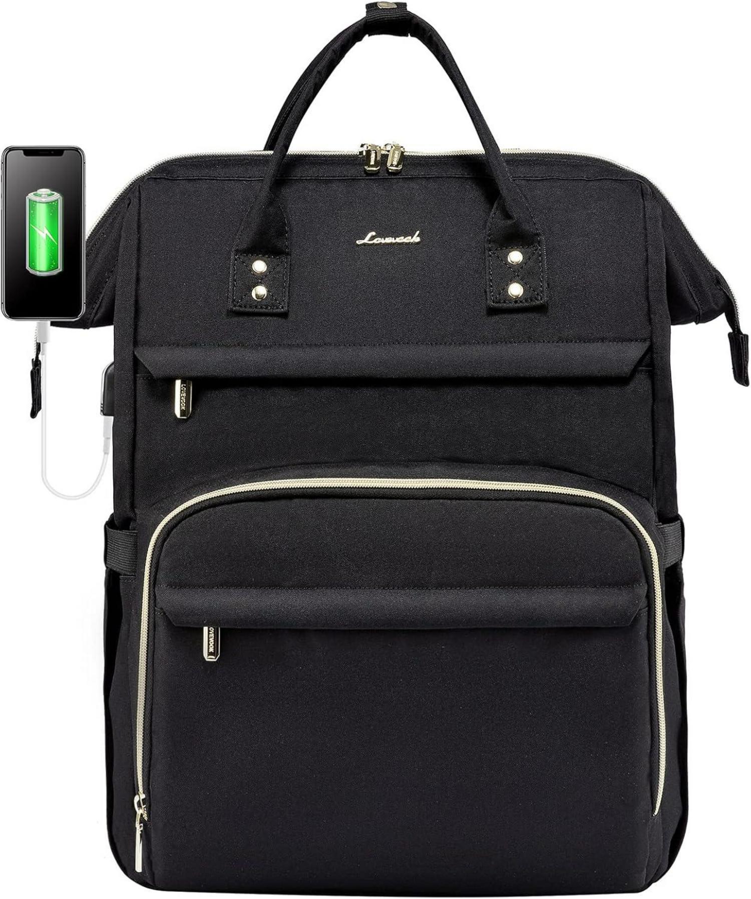 Damen Rucksack 18 Zoll Wasserdicht USB-Ladeanschluss7424